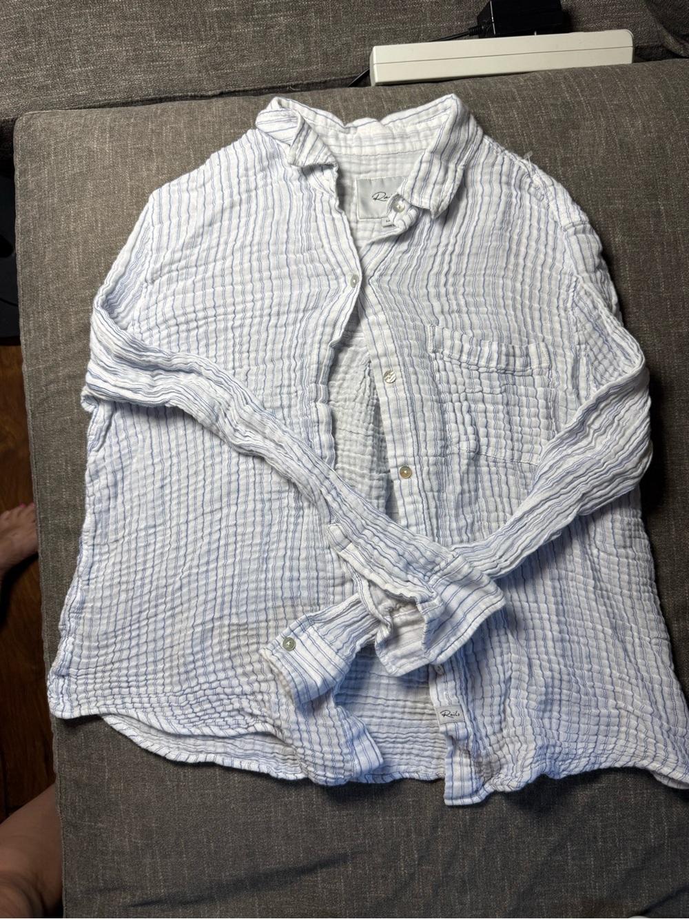 Rails Ellis Cotton Shirt in Davenport Stripe 100% Cotton - Picture 2 of 16